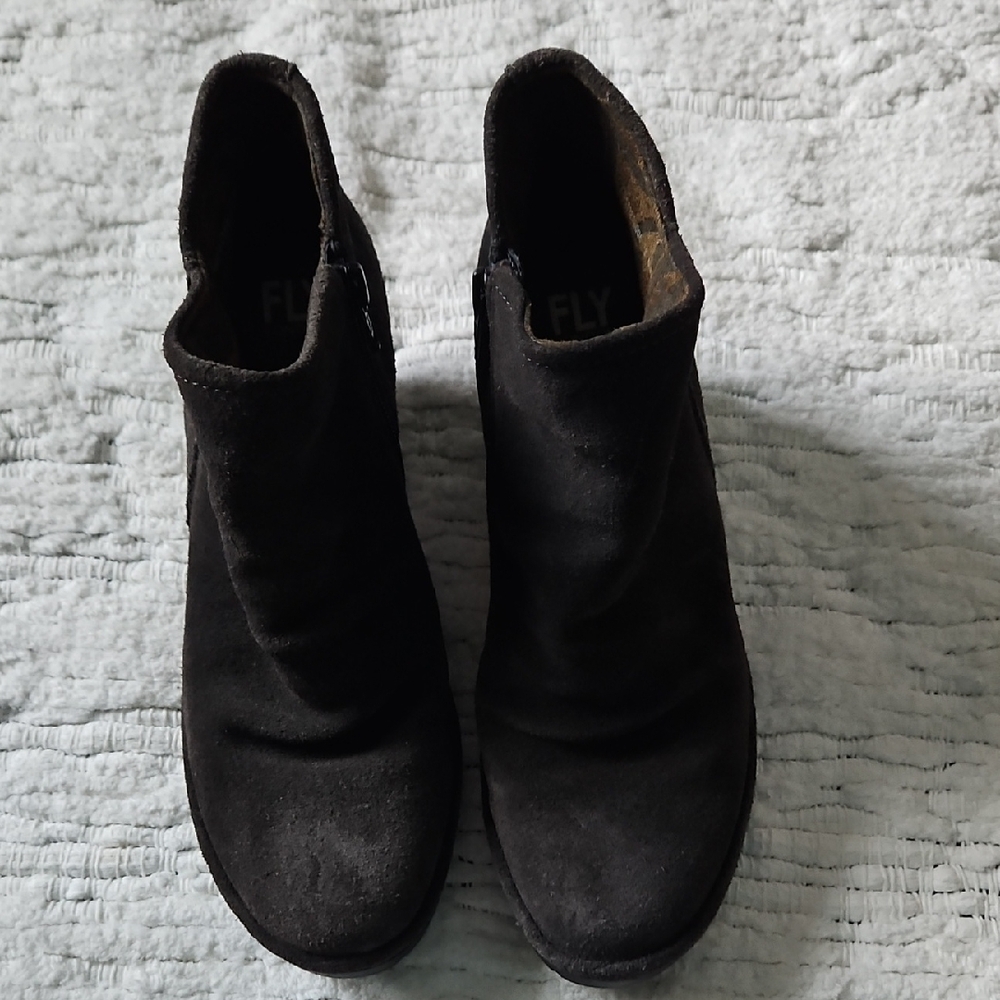 Fly London Women's Dark Gray Ankle Booties Size 38